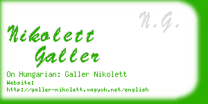 nikolett galler business card